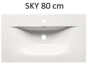 Comad Szafka pod umywalkę TALIA CASELLA 2S 80cm dąb casella/czarny mat COMAD 11