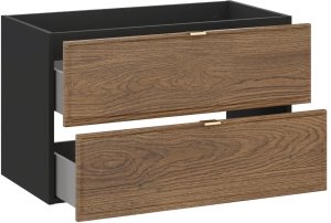 Comad Szafka pod umywalkę TALIA CASELLA 2S 80cm dąb casella/czarny mat COMAD 2