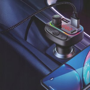 Transmiter FM Swissten RGB Bluetooth FM Transmiter 2x USB / USB-C 4