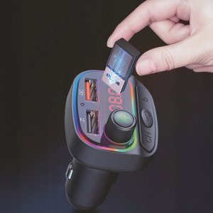 Transmiter FM Swissten RGB Bluetooth FM Transmiter 2x USB / USB-C 6