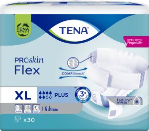 TENA FLEX PROSKIN PLUS XL '30  (niebieskie) 1