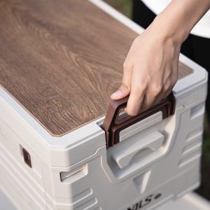 Składana skrzynia kempingowa z funkcją stołu szafki 2w1 50l Nils Camp NCB4002 12