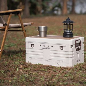 Składana skrzynia kempingowa z funkcją stołu szafki 2w1 50l Nils Camp NCB4002 15
