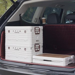 Składana skrzynia kempingowa z funkcją stołu szafki 2w1 50l Nils Camp NCB4002 4