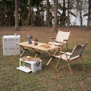 Składana skrzynia kempingowa z funkcją stołu szafki 2w1 50l Nils Camp NCB4002 7