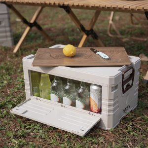 Składana skrzynia kempingowa z funkcją stołu szafki 2w1 50l Nils Camp NCB4002 8