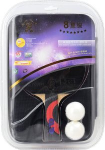 Rakietka do tenisa stołowego ping-ponga Giant Dragon 8 N8081 2 piłeczki, pokrowiec Uniwersalny 4