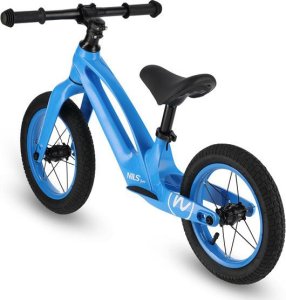 Rowerek biegowy dziecięcy Nils Fun RB901 pompowane koła led 12'' niebieski 90x50x41cm 4