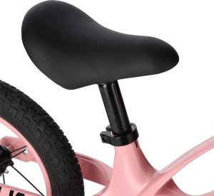 Rowerek biegowy dziecięcy Nils Fun RB901 pompowane koła led 12'' różowy 90x50x41cm 7