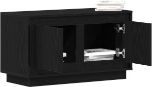 vidaXL Szafka RTV Czarny dąb Drewno inżynieryjne 80 x 35 x 45 cm 3