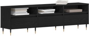 vidaXL Stojak na telewizor Czarne dębowe Drewno inżynieryjne 3