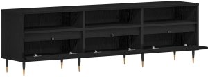 vidaXL Stojak na telewizor Czarne dębowe Drewno inżynieryjne 5