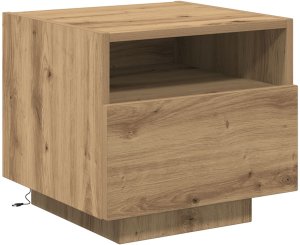 vidaXL Stolik Nocny Artisan Oak Lite drewno Kompaktowy Przechowywanie 2