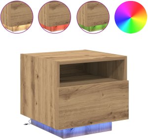 vidaXL Stolik Nocny Artisan Oak Lite drewno Kompaktowy Przechowywanie 4