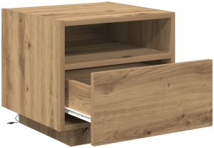 vidaXL Stolik Nocny Artisan Oak Lite drewno Kompaktowy Przechowywanie 5