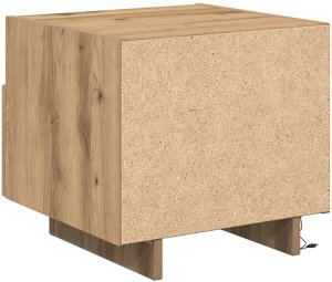 vidaXL Stolik Nocny Artisan Oak Lite drewno Kompaktowy Przechowywanie 8