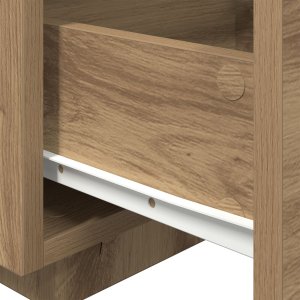 vidaXL Stolik Nocny Artisan Oak Lite drewno Kompaktowy Przechowywanie 9