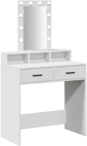 vidaXL Toaletka Biała Drewno inżynieryjne 79 x 41 x 140 cm Toaletka 2