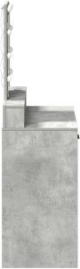 vidaXL Toaletka Szary koncretowy Płyta wiórowa 79 x 41 x 140 cm Lustro 6