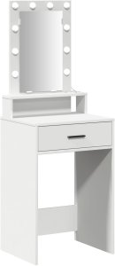 vidaXL Toaletka Biała Drewno inżynieryjne 50 x 41 x 140 cm Lustro 2