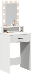 vidaXL Toaletka Biała Drewno inżynieryjne 50 x 41 x 140 cm Lustro 3