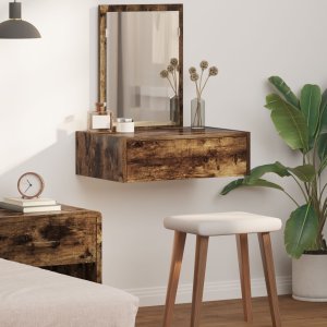 vidaXL Toaletka Wędzony dąb Materiał drewnopochodny 60 x 40 x 70 cm 1