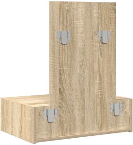 vidaXL Toaletka Dąb Sonoma Drewno inżynieryjne Średni Przechowywanie 8