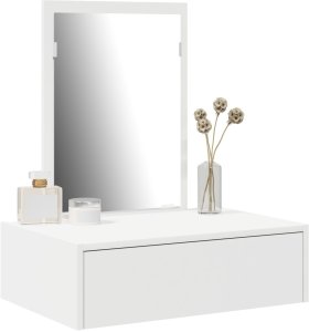 vidaXL Toaletka Biała Drewno inżynieryjne 60 x 40 x 70 cm Przechowywanie 3