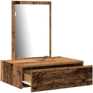 vidaXL Toaletka Stare drewno Drewno 60 x 40 x 70 cm Przechowywanie 5