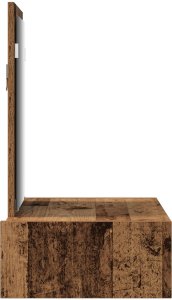 vidaXL Toaletka Stare drewno Drewno 60 x 40 x 70 cm Przechowywanie 7