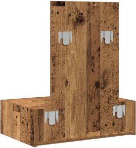 vidaXL Toaletka Stare drewno Drewno 60 x 40 x 70 cm Przechowywanie 8