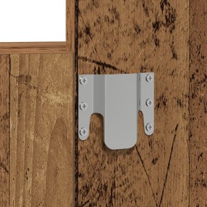 vidaXL Toaletka Stare drewno Drewno 60 x 40 x 70 cm Przechowywanie 10