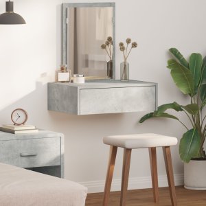 vidaXL Toaletka Betonowy szary Drewno inżynieryjne 60 x 40 x 70 cm 1