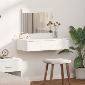 vidaXL Toaletka Biała Drewno MDF 83 x 40 x 70 cm Lustro Toaletka 1