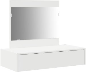 vidaXL Toaletka Biała Drewno MDF 83 x 40 x 70 cm Lustro Toaletka 2