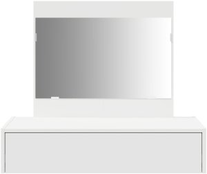 vidaXL Toaletka Biała Drewno MDF 83 x 40 x 70 cm Lustro Toaletka 6