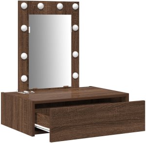 vidaXL Toaletka Brązowy dąb Płyta wiórowa 60 x 40 x 70 cm 4