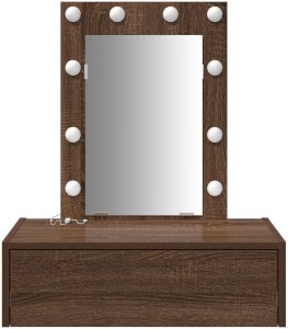 vidaXL Toaletka Brązowy dąb Płyta wiórowa 60 x 40 x 70 cm 5