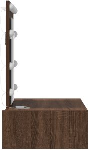 vidaXL Toaletka Brązowy dąb Płyta wiórowa 60 x 40 x 70 cm 6