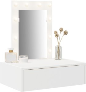 Toaletka vidaXL Biała Drewno kompozytowe 60 x 40 x 70 cm Toaletka 3