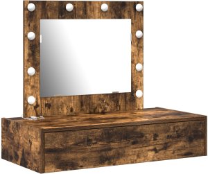 vidaXL Toaletka Wędzone dębowe drewno Fornir dębowy 83 x 40 x 70 cm Toaletka 2