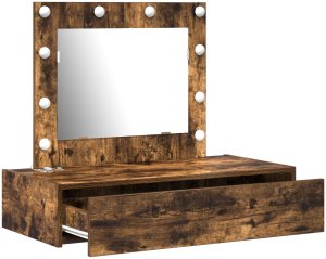 vidaXL Toaletka Wędzone dębowe drewno Fornir dębowy 83 x 40 x 70 cm Toaletka 4