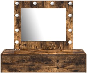 vidaXL Toaletka Wędzone dębowe drewno Fornir dębowy 83 x 40 x 70 cm Toaletka 5