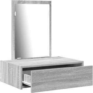 vidaXL Toaletka Szary Sonoma Płyta wiórowa 60 x 40 x 70 cm Toaletka 5