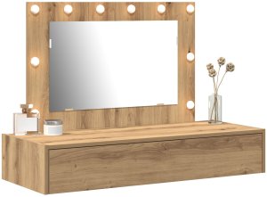 vidaXL Toaletka Dąb z litego drewna Płyta wiórowa 100 x 40 x 70 cm 3