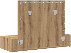 vidaXL Toaletka Dąb z litego drewna Płyta wiórowa 100 x 40 x 70 cm 7