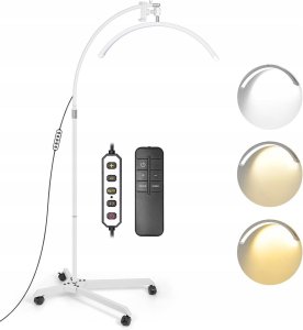 Lusterko kosmetyczne Michael Marinelli Lampa LED Kosmetyczna Bezcieniowa Moon do Makijażu Paznokci Rzęs 45W +Pilot / GX585R-PRO Biały 3