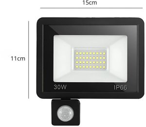 Naświetlacz Verk Halogen naświetlacz reflektor led 30w 6000k z czujnik ruchu zmierzchu ip66 8