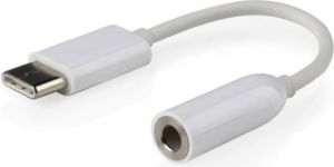 Adapter USB Gembird USB-C - Jack 3.5mm Biały  (CCA-UC3.5F-01-W) 1