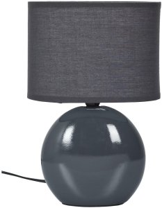 INTESI LAMPA CERAMICZNA OWALNA GRAFITOWA 1